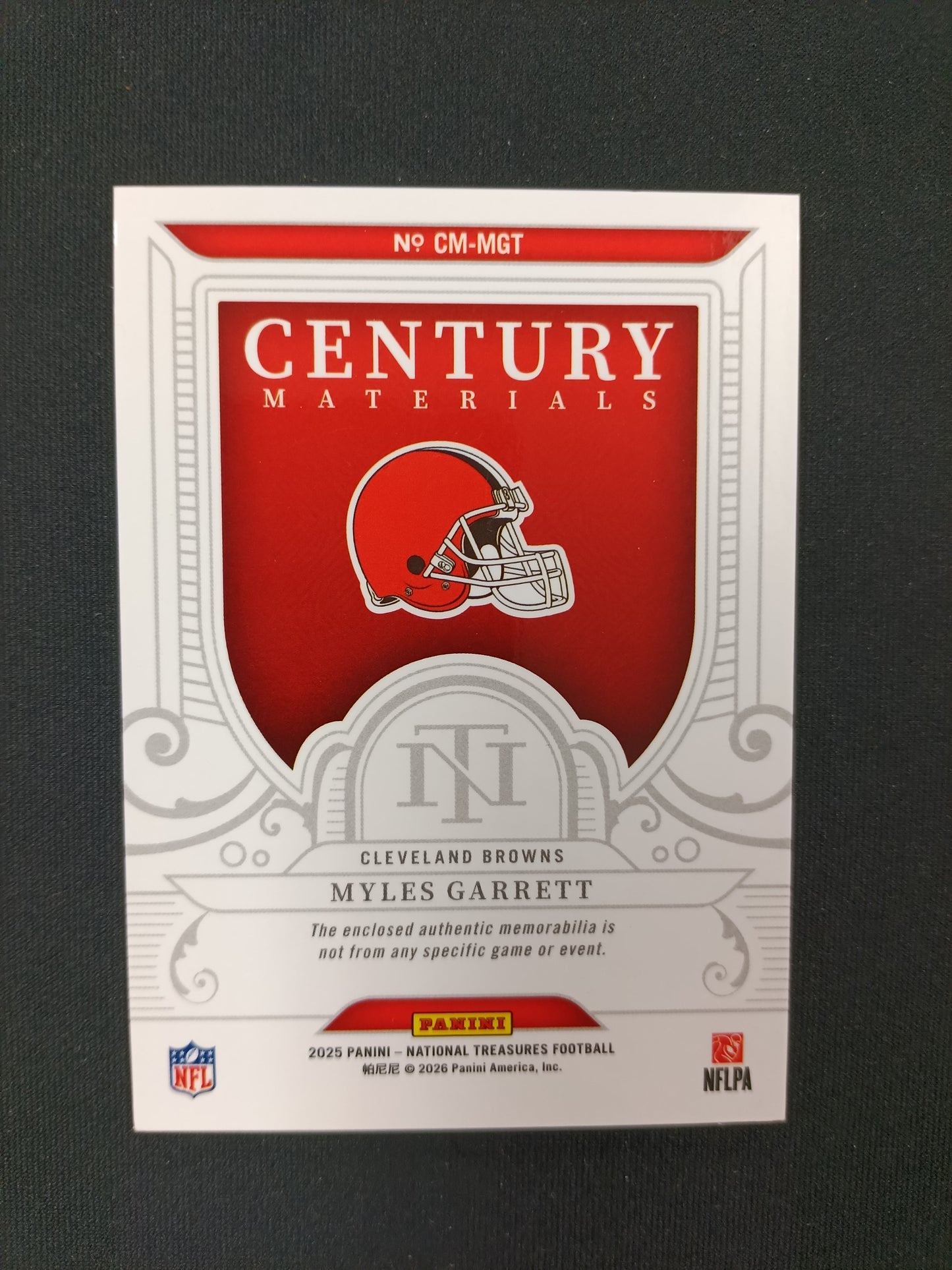 19/25 | Myles Garrett #CM-MGT Century Materials