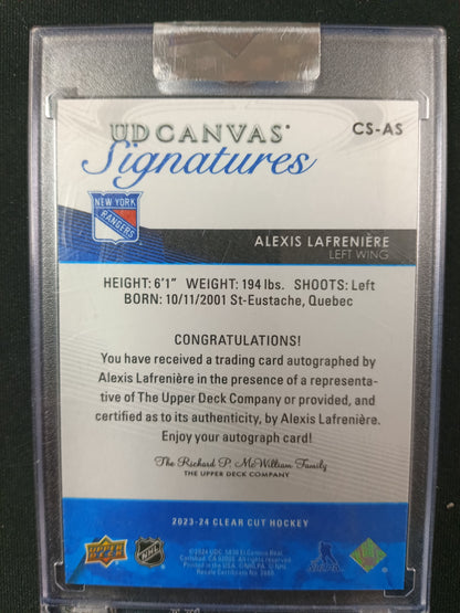 Alexis Lafreniere #CS-AS UD Canvas Signatures