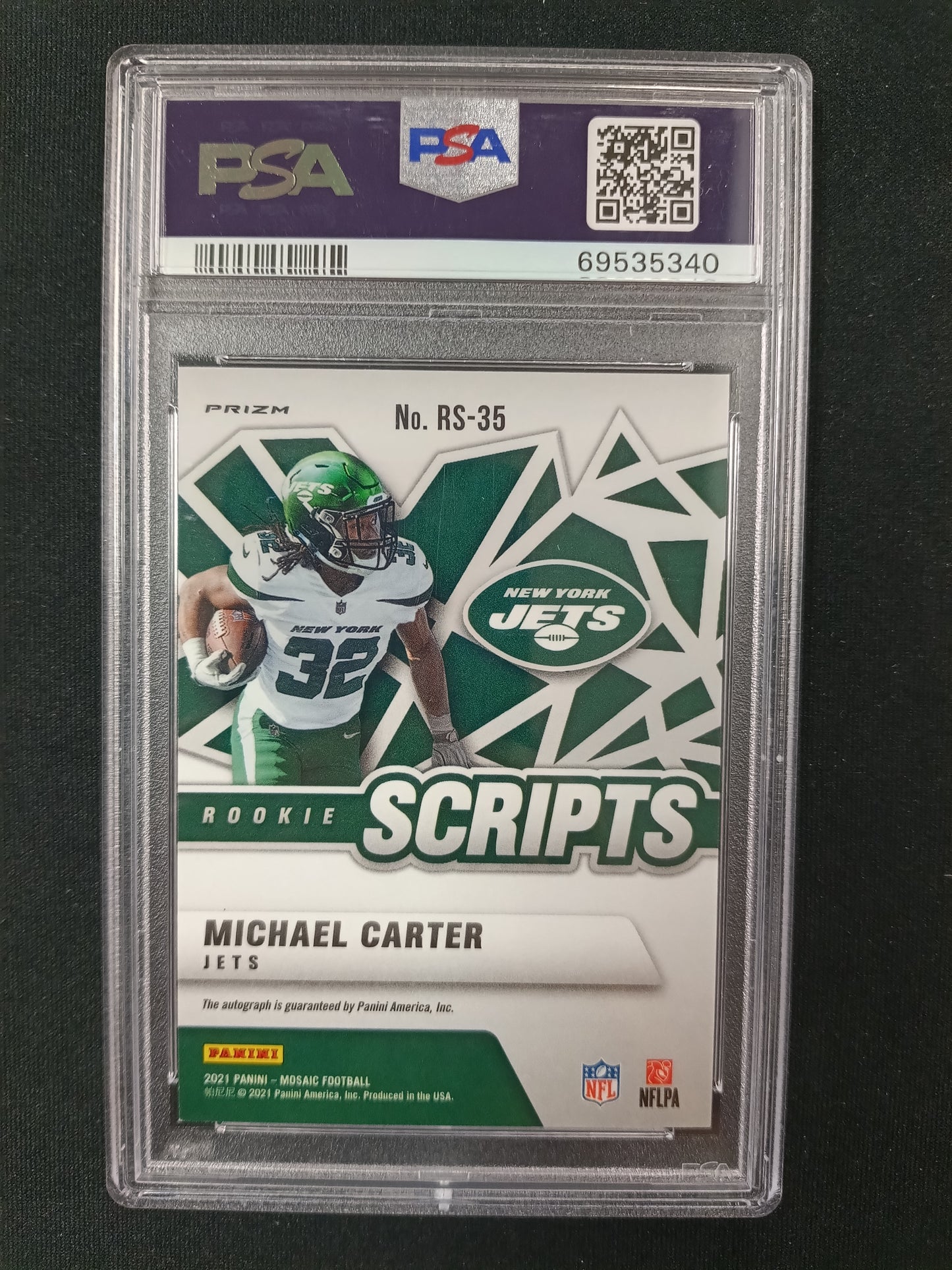 [PSA 9] Michael Carter #RS35 Rookie Scripts