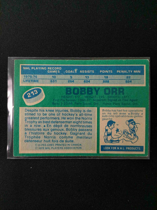 Bobby Orr #213 1976 O-Pee-Chee